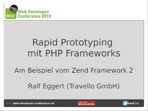 Rapid Prototyping mit PHP Frameworks